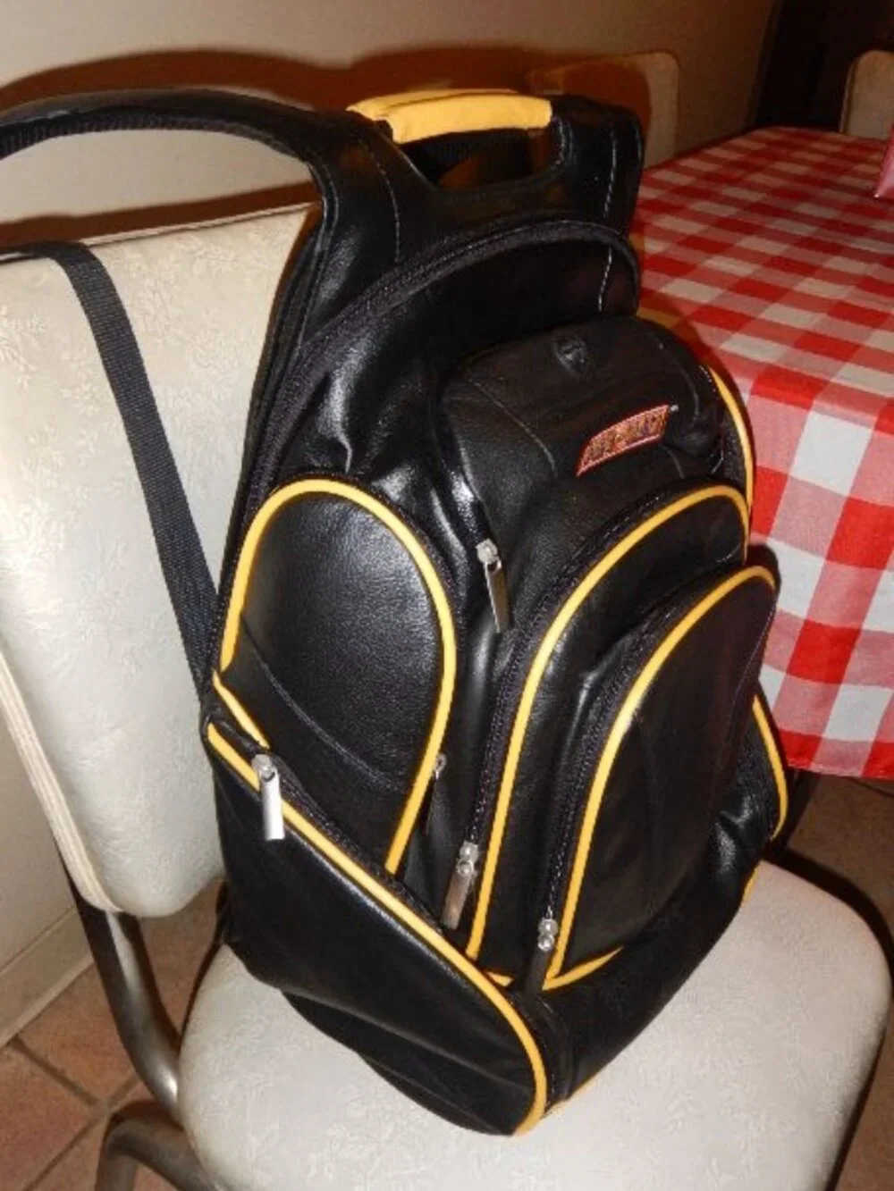 Pacman leather backpack